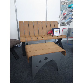 Ламель сиденья (600) из термоформованного гнутого ДПК -5